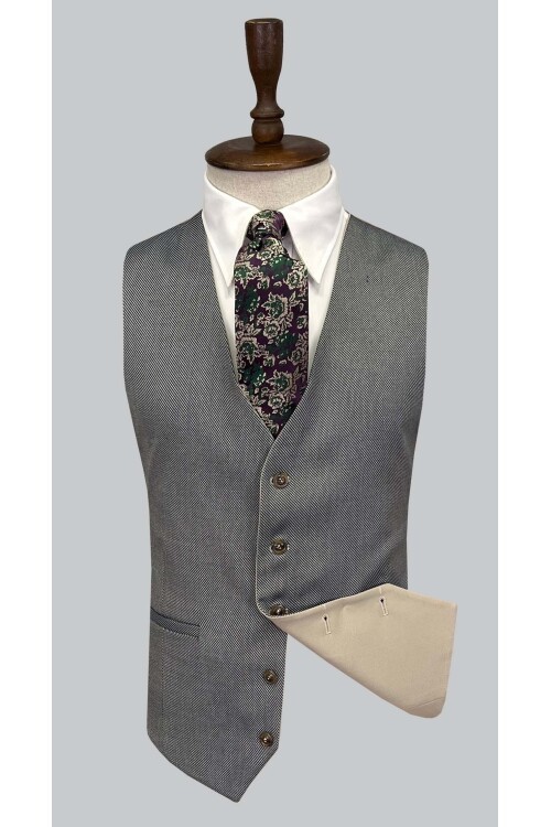 SUIT SARTORIA BEIGE  SUIT WITH DOUBLE FACED VEST 2916