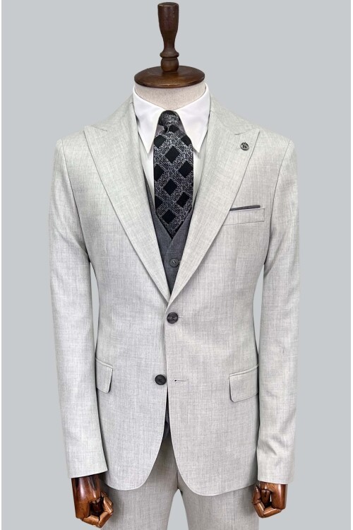 SUIT SARTORIA AÇIK GRİ ÇİFT YÖNLÜ YELEKLİ TAKIM 2916