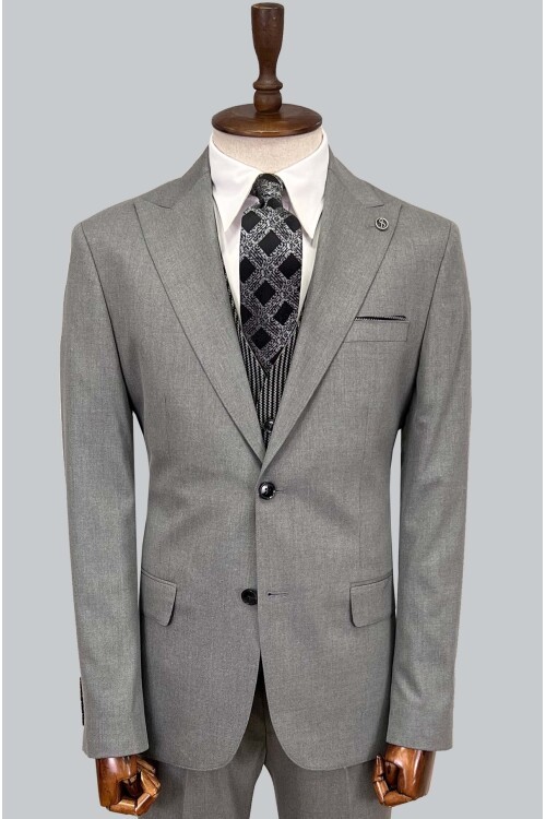 SUIT SARTORIA AÇIK GRİ ÇİFT YÖNLÜ YELEKLİ TAKIM ELBİSE 2917