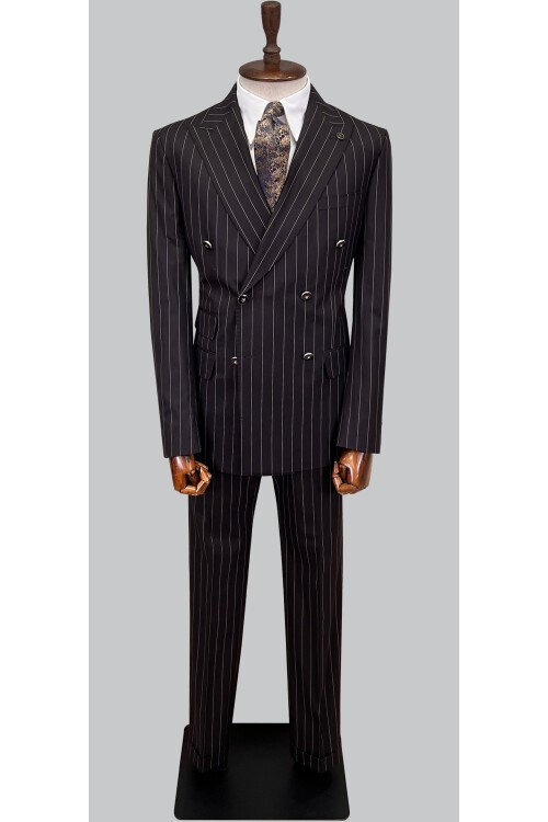 SUIT SARTORIA BORDO ÇİZGİLİ KRUVAZE TAKIM 2884