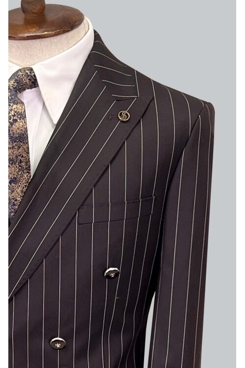 SUIT SARTORIA BORDO ÇİZGİLİ KRUVAZE TAKIM 2884