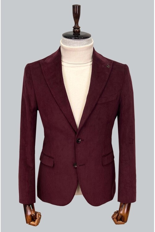 SUIT SARTORIA BORDO KADİFE CEKET 4401