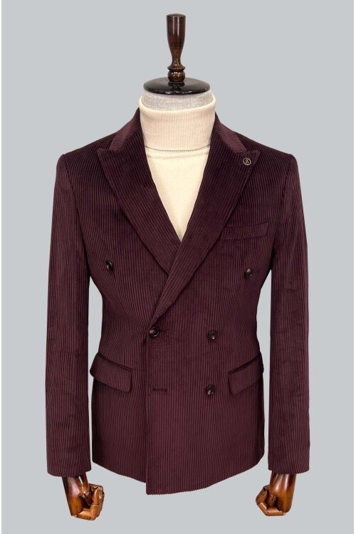 SUIT SARTORIA BORDO KADİFE CEKET 4403