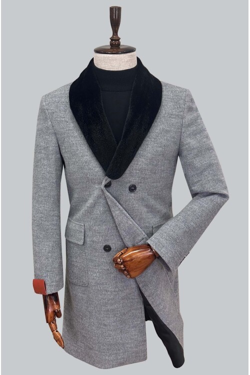 SUIT SARTORIA ÇIKARILABİLİR YAKA GRİ KABAN 8082