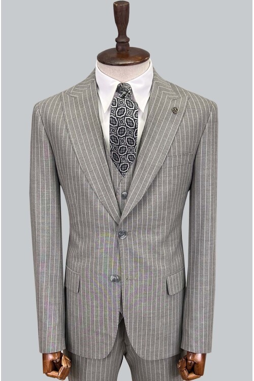 SUIT SARTORIA ÇİZGİLİ GRİ TAKIM ELBİSE 2760