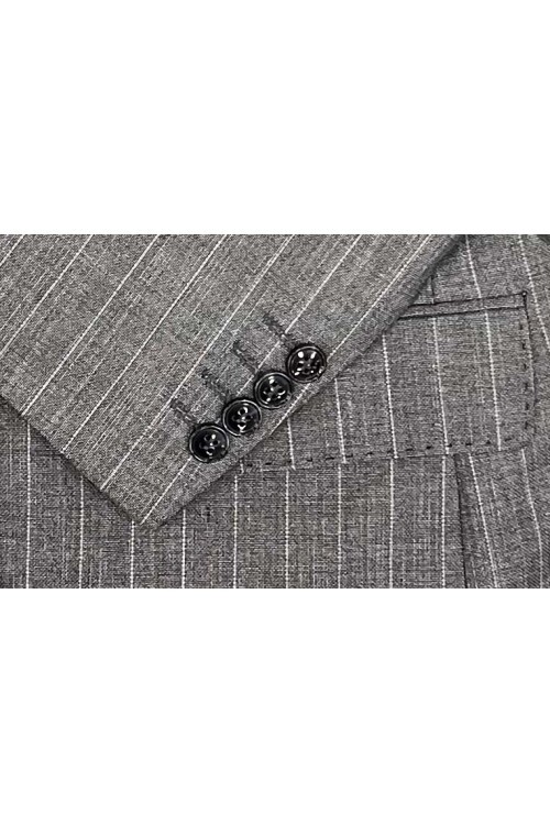 SUIT SARTORIA ÇİZGİLİ GRİ YELEKLİ TAKIM ELBİSE 2895