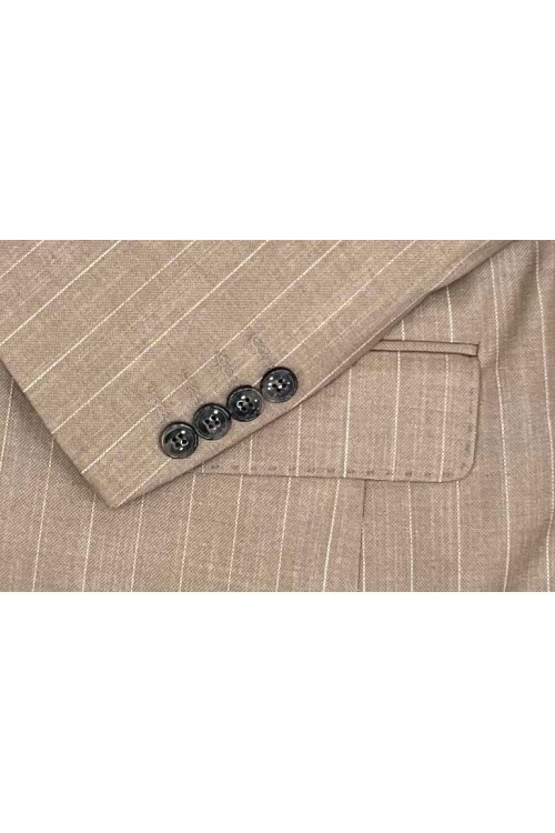 SUIT SARTORIA ÇİZGİLİ KAHVERENGİ KRUVAZE TAKIM ELBİSE 2894