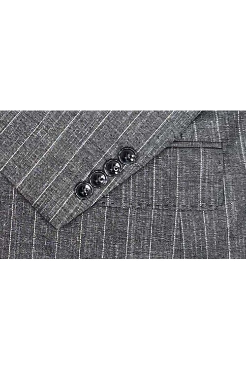 SUIT SARTORIA ÇİZGİLİ KOYU GRİ YELEKLİ TAKIM ELBİSE 2895