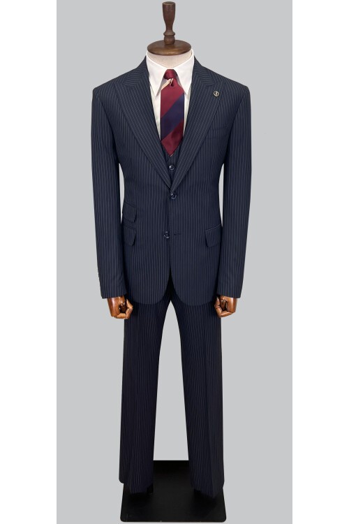 SUIT SARTORIA ÇİZGİLİ LACİVERT TAKIM ELBİSE 2909