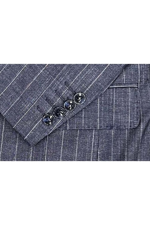 SUIT SARTORIA ÇİZGİLİ MAVİ KRUVAZE TAKIM ELBİSE 2894