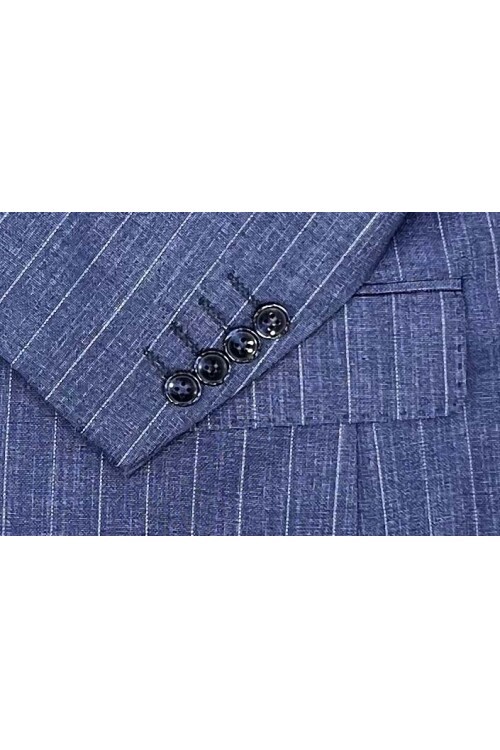 SUIT SARTORIA ÇİZGİLİ MAVİ KRUVAZE TAKIM ELBİSE 2894