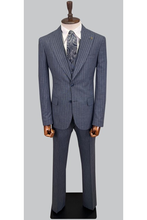 SUIT SARTORIA ÇİZGİLİ MAVİ TAKIM ELBİSE 2760