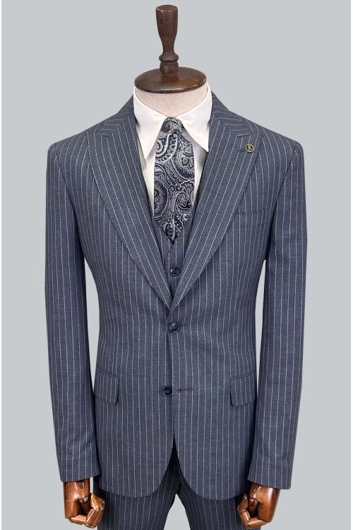 SUIT SARTORIA ÇİZGİLİ MAVİ TAKIM ELBİSE 2760