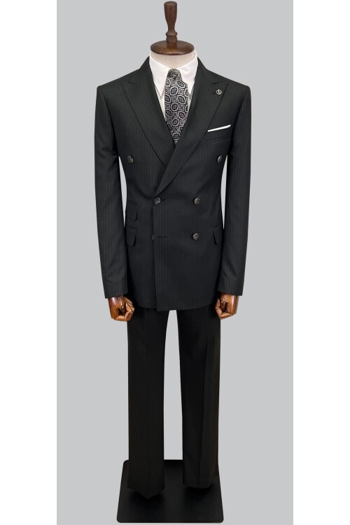 SUIT SARTORIA ÇİZGİLİ SİYAH KRUVAZE TAKIM ELBİSE 2894