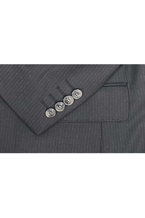 SUIT SARTORIA ÇİZGİLİ SİYAH YELEKLİ TAKIM ELBİSE 2895