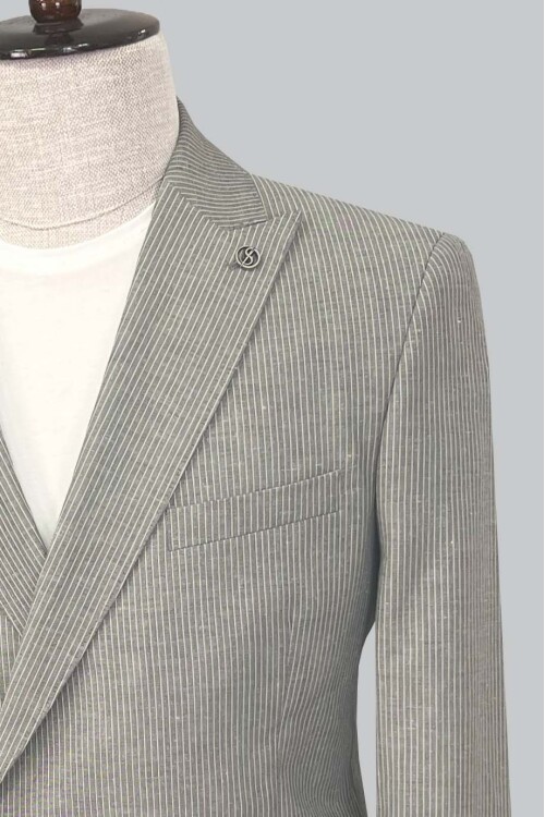 SUIT SARTORIA GRİ KETEN CEKET 4453