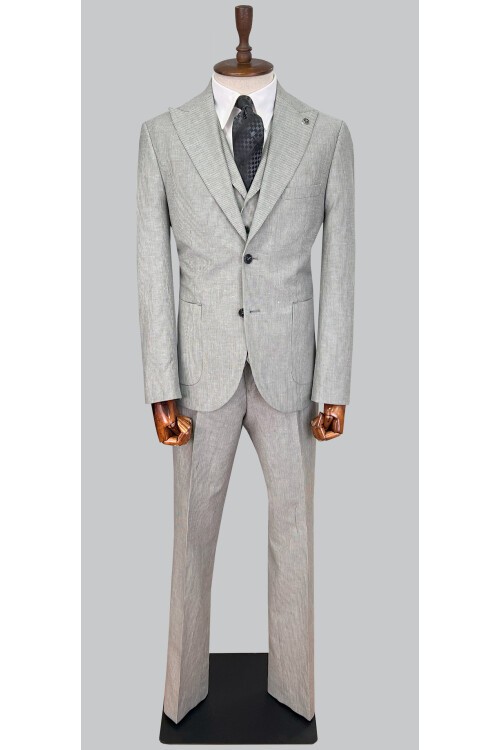 SUIT SARTORIA GRİ KETEN TAKIM ELBİSE 2675