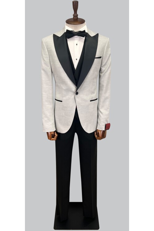 SUIT SARTORIA GRİ SİVRİ YAKA DAMATLIK 5648