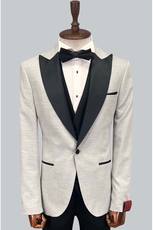 SUIT SARTORIA GRİ SİVRİ YAKA DAMATLIK 5648