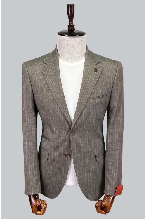 SUIT SARTORIA KETEN KAHVERENGİ CEKET 4372