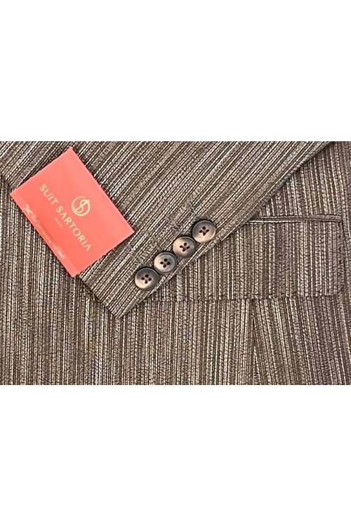 SUIT SARTORIA KETEN KAHVERENGİ CEKET 4372