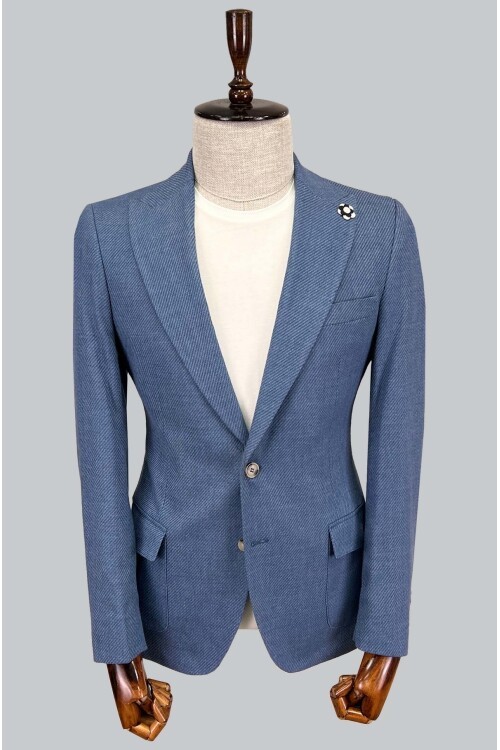 SUIT SARTORIA KETEN MAVİ CEKET 4409