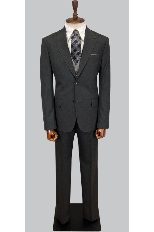 SUIT SARTORIA KOYU GRİ ÇİFT YÖNLÜ YELEKLİ TAKIM ELBİSE 2917