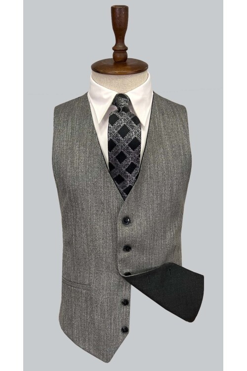 SUIT SARTORIA KOYU GRİ ÇİFT YÖNLÜ YELEKLİ TAKIM ELBİSE 2917