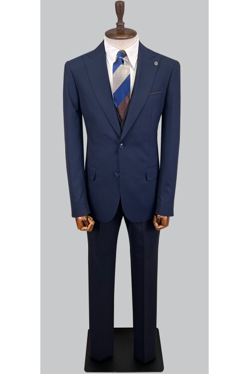 SUIT SARTORIA LACİVERT ÇİFT YÖNLÜ YELEKLİ TAKIM ELBİSE 2810