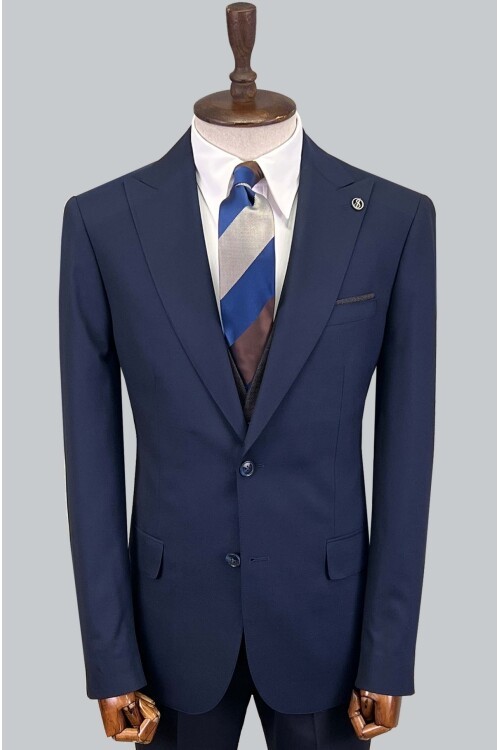 SUIT SARTORIA LACİVERT ÇİFT YÖNLÜ YELEKLİ TAKIM ELBİSE 2810