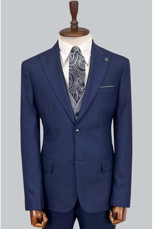 SUIT SARTORIA LACİVERT ÇİFT YÖNLÜ YELEKLİ TAKIM ELBİSE 2917