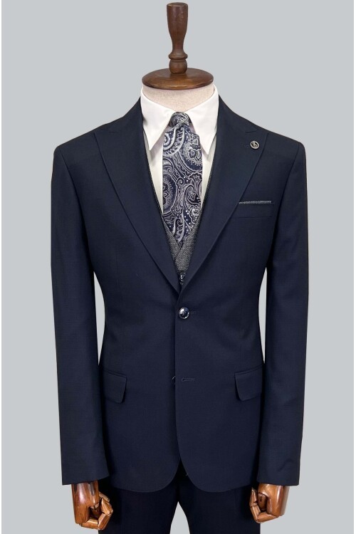 SUIT SARTORIA LACİVERT ÇİFT YÖNLÜ YELEKLİ TAKIM ELBİSE 2917