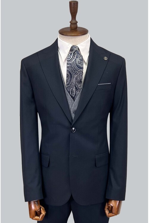 SUIT SARTORIA LACİVERT ÇİFT YÖNLÜ YELEKLİ TAKIM ELBİSE 2917