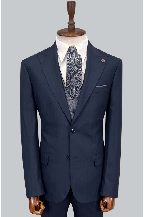 SUIT SARTORIA LACİVERT ÇİFT YÖNLÜ YELEKLİ TAKIM ELBİSE 2917