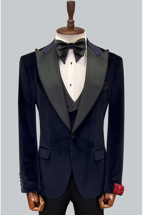 SUIT SARTORIA LACİVERT KADİFE DAMATLIK 5582