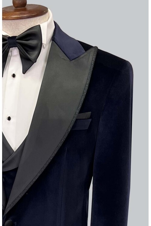 SUIT SARTORIA LACİVERT KADİFE DAMATLIK 5582