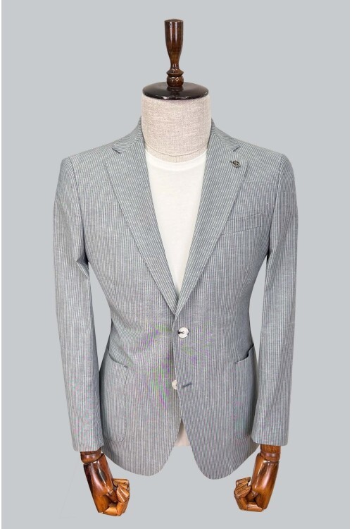 SUIT SARTORIA LACİVERT KETEN CEKET 4455