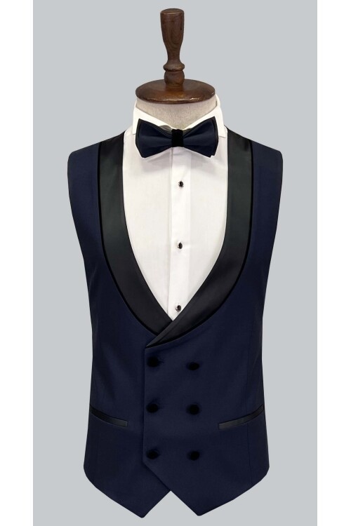 SUIT SARTORIA LACİVERT SİVRİ YAKA DAMATLIK 5643