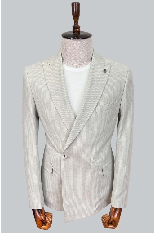 SUIT SARTORIA MAVİ KETEN CEKET 4453