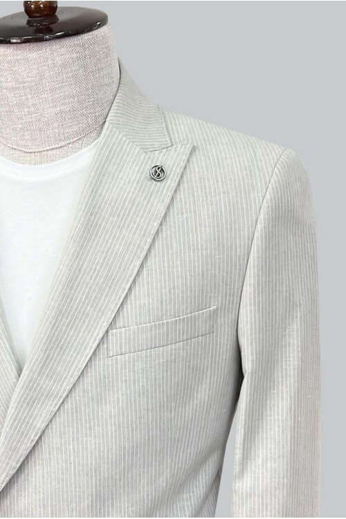 SUIT SARTORIA MAVİ KETEN CEKET 4453