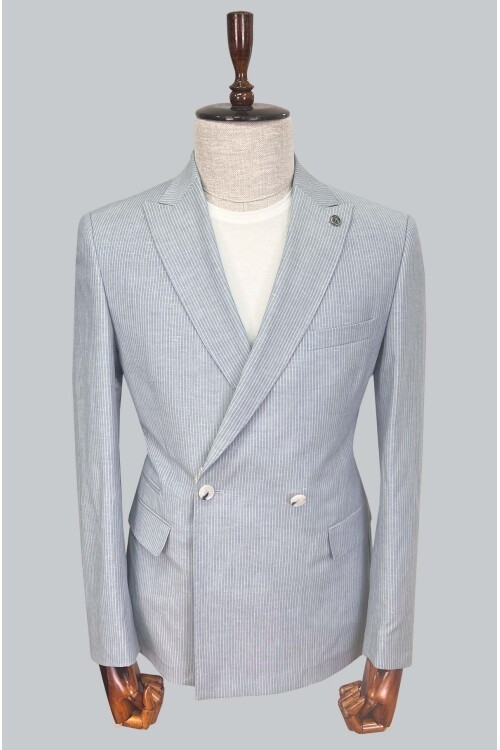 SUIT SARTORIA MAVİ KETEN CEKET 4453