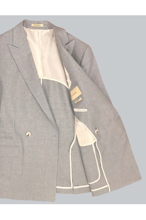 SUIT SARTORIA MAVİ KETEN CEKET 4453