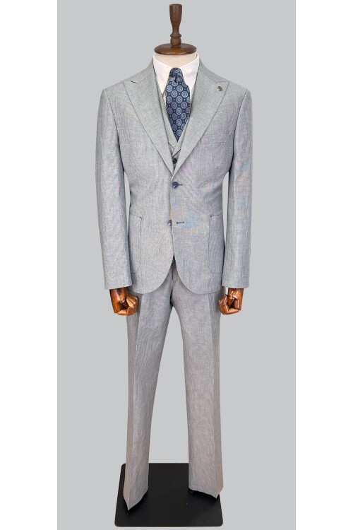 SUIT SARTORIA MAVİ KETEN TAKIM ELBİSE 2675