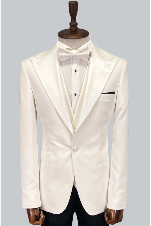 SUIT SARTORIA SİVRİ YAKA BEYAZ DAMATLIK 5647