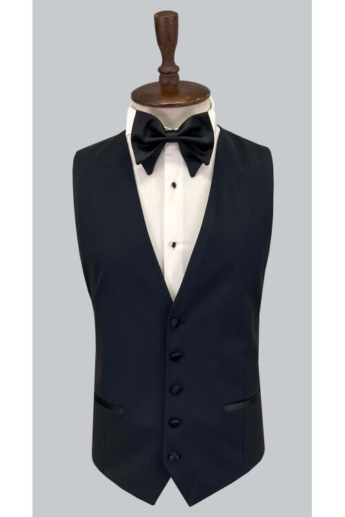 SUIT SARTORIA SİVRİ YAKA LACİVERT YÜNLÜ DAMATLIK 5624