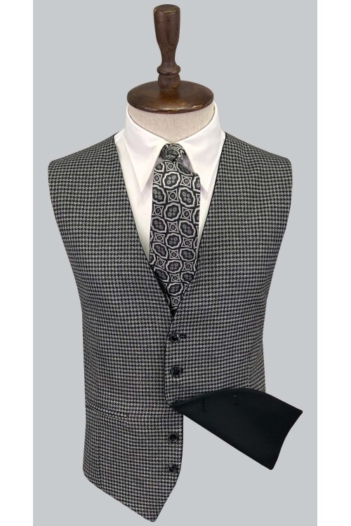 SUIT SARTORIA SİYAH ÇİFT YÖNLÜ YELEKLİ TAKIM ELBİSE 2810