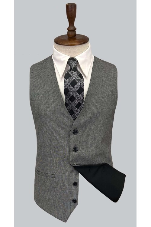 SUIT SARTORIA SİYAH ÇİFT YÖNLÜ YELEKLİ TAKIM ELBİSE 2917