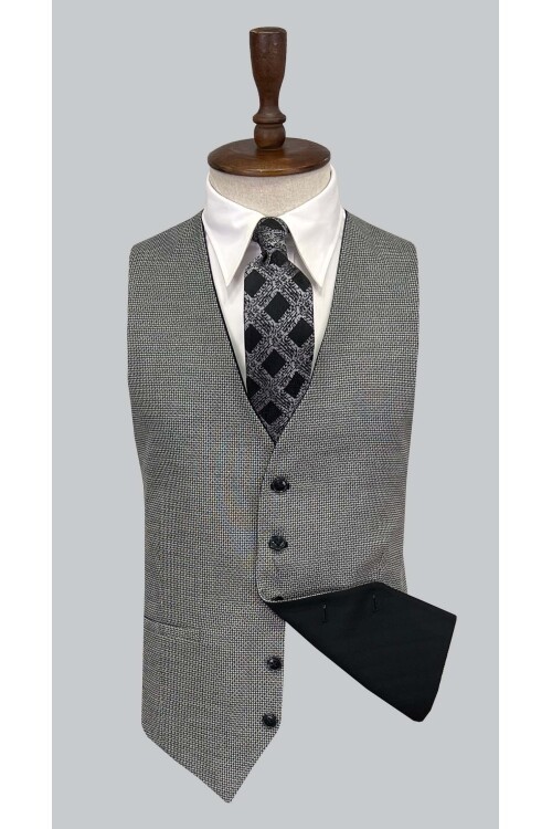 SUIT SARTORIA SİYAH ÇİFT YÖNLÜ YELEKLİ TAKIM ELBİSE 2917