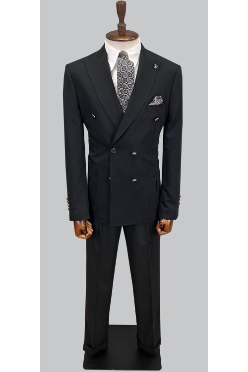 SUIT SARTORIA SİYAH KRUVAZE TAKIM ELBİSE 2802