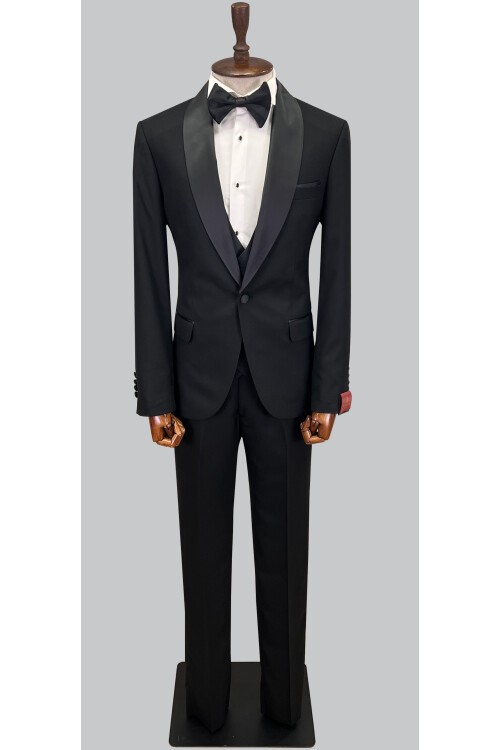 SUIT SARTORIA SİYAH ŞAL YAKA DAMATLIK 5629